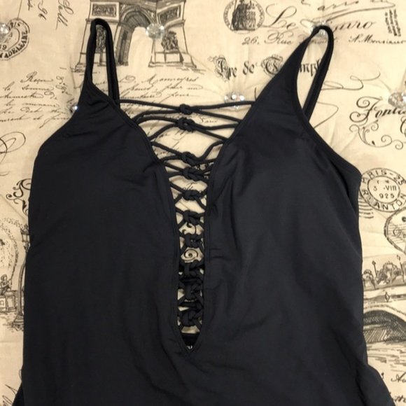 BLEU BY ROD BEATTIE Lace Down One-Piece Swimsuit - Picture 4 of 6